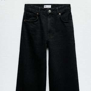 ZARA Black Wide Leg Jeans